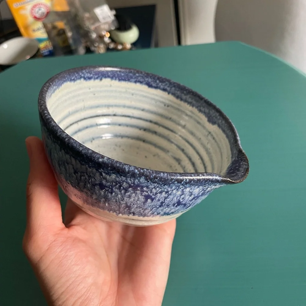 Handcrafted Blue Matcha Bowl (Chawan)